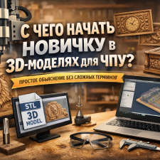 С чего начать новичку в 3D-моделях для ЧПУ